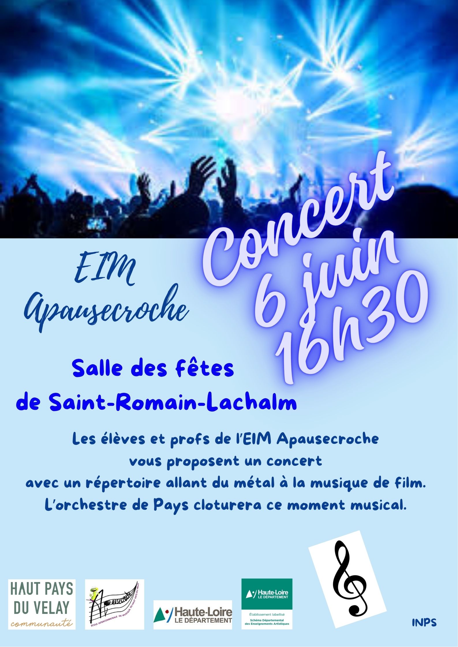 Image informations Concert de fin d'année SAMEDI 6 JUIN 16H30