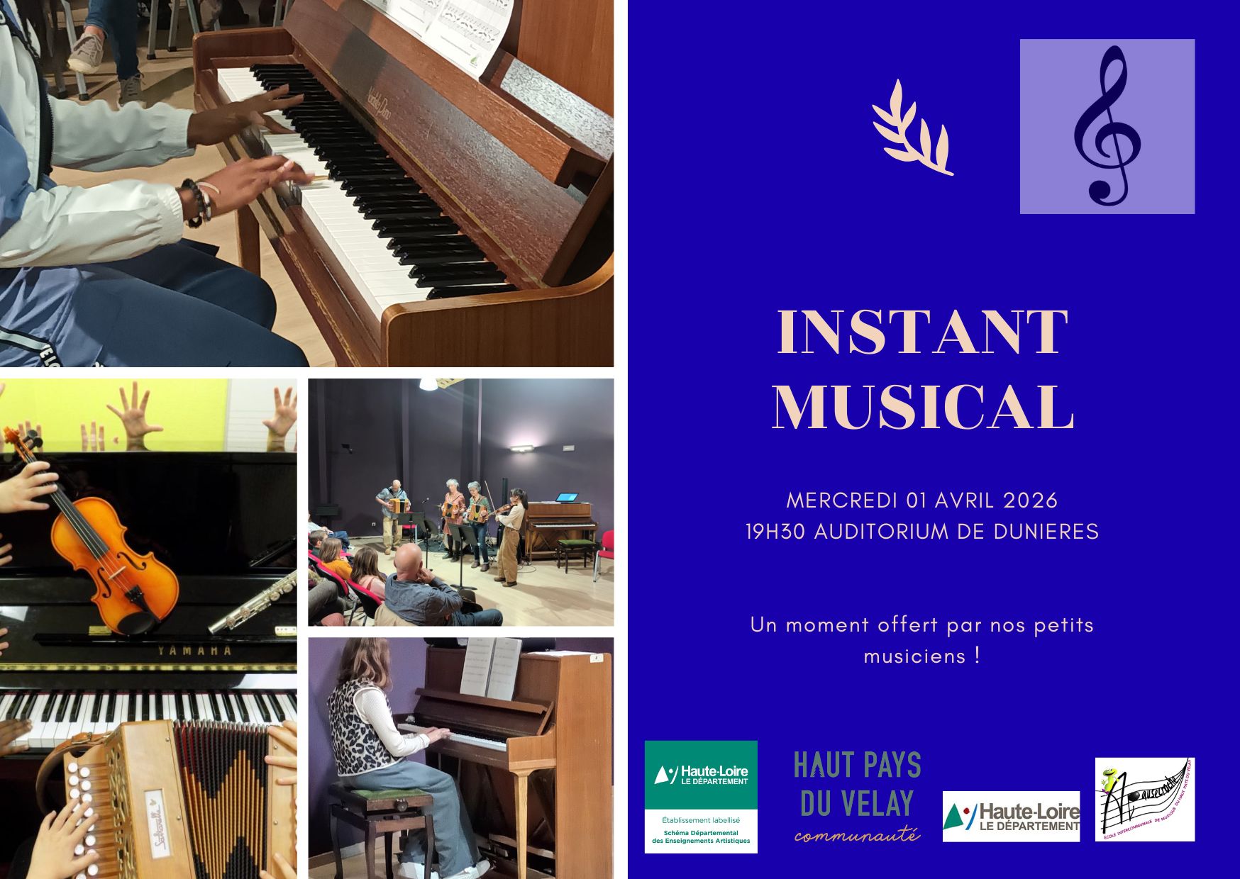 Image informations Instant Musical 1er avril 2026